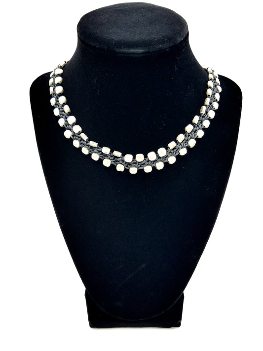 Turkish Ottoman Style Silver Plated Necklace #90 - mustulu.com