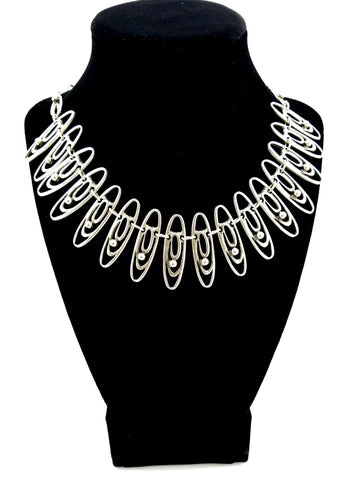 Turkish Ottoman Style Silver Plated Necklace #62 - mustulu.com