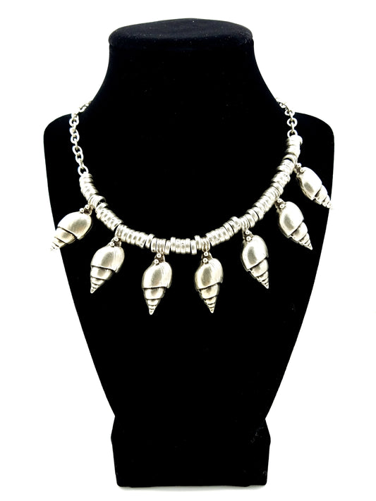 Turkish Ottoman Style Silver Plated Necklace #46 - mustulu.com