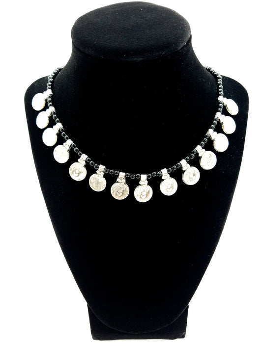 Turkish Ottoman Style Silver Plated Necklace #83 - mustulu.com